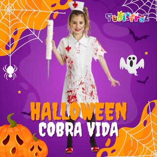 Foto 3 | Foto 3 | Disfraz de Enfermera Zombie para Niñas