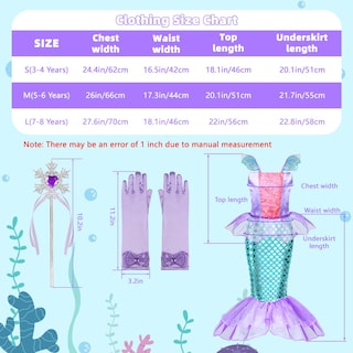 Foto 5 | Foto 5 | Vestido de Sirena Meland para Niñas con Bolso de Princesa de 3 a 8 Años - Venta Internacional
