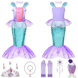 Foto 6 | Foto 6 | Vestido de Sirena Meland para Niñas con Bolso de Princesa de 3 a 8 Años - Venta Internacional