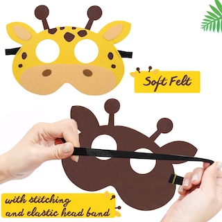 Foto 3 | Foto 3 | Máscaras de Fieltro Party Favors Ciyvolyeen Safari Jungle Animal 12 Unidades - Venta Internacional