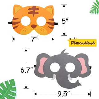 Foto 4 | Foto 4 | Máscaras de Fieltro Party Favors Ciyvolyeen Safari Jungle Animal 12 Unidades - Venta Internacional