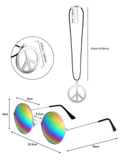 Foto 5 | Foto 5 | Set de Disfraz Frienda Hippie de los Años 60 - Venta Internacional