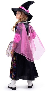 Foto 4 | Foto 4 | Disfraz De Bruja Estadounidense Para Niñas, Color Rosa Y Negro - Venta Internacional.