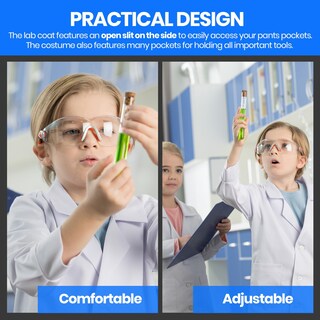 Foto 3 | Foto 3 | Disfraz De Médico Para Niños Lab Coat Dress Up America, Color Blanco - Venta Internacional.