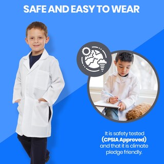 Foto 5 | Foto 5 | Disfraz De Médico Para Niños Lab Coat Dress Up America, Color Blanco - Venta Internacional.