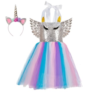 Foto 1 | Foto 1 | Disfraz De Unicornio Americano Para Niñas Con Alas - Venta Internacional.