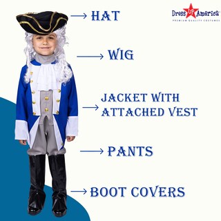 Foto 2 | Foto 2 | Disfraz De American Colonial Patriot Con Sombrero Y Peluca - Venta Internacional.