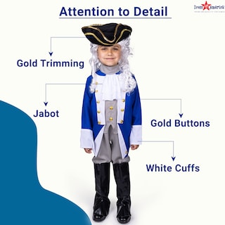Foto 3 | Foto 3 | Disfraz De American Colonial Patriot Con Sombrero Y Peluca - Venta Internacional.