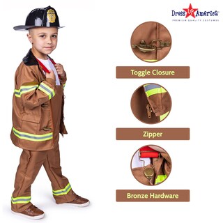Foto 4 | Foto 4 | Disfraz De Bombero Estadounidense Para Niños Con Casco Y Acceso. - Venta Internacional.