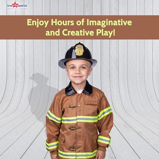 Foto 6 | Foto 6 | Disfraz De Bombero Estadounidense Para Niños Con Casco Y Acceso. - Venta Internacional.