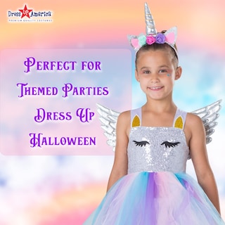 Foto 6 | Foto 6 | Disfraz De Unicornio Americano Para Niñas Con Alas - Venta Internacional.
