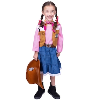 Foto 1 | Foto 1 | Disfraz De Vaquera Dress Up America Para Niñas Con Camisa, Chaleco Y Falda - Venta Internacional.