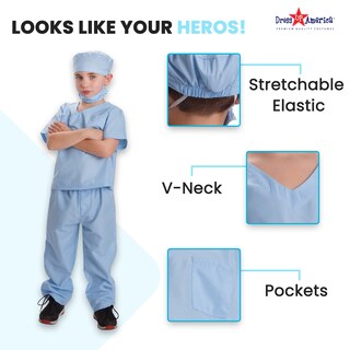 Foto 3 | Foto 3 | Costume Dress Up America Doctor Scrubs Para Niños - Venta Internacional.