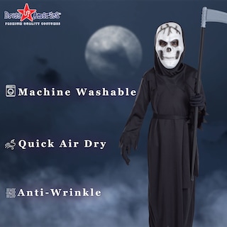 Foto 5 | Foto 5 | Disfraz Dress Up America Grim Reaper Para Halloween Para Niños (m) - Venta Internacional.