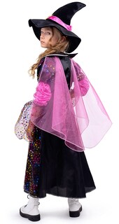 Foto 4 | Foto 4 | Disfraz De Bruja Estadounidense Para Niñas, Color Rosa Y Negro - Venta Internacional.