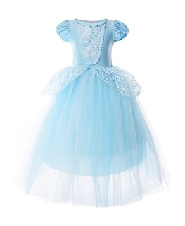 Foto 2 | Foto 2 | Vestido De Princesa Costume Jerrisapparel Para Niñas, Azul Con Accesorios - Venta Internacional.