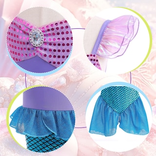Foto 5 | Foto 5 | Disfraz Itvti Para Niñas Pequeñas, Princesa Sirena, De 4 A 5 Años, Con Accesorios - Venta Internacional.