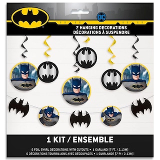 Foto 2 | Foto 2 | Kit De Decoración Para Fiestas Único De Batman, 2 M, Con Espirales Colgantes Y Guirnalda - Venta Internacional.