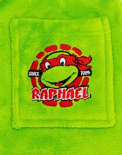 Foto 6 | Foto 6 | Albornoz Teenage Mutant Ninja Turtles Para Niños, Forro Polar Verde - Venta Internacional.