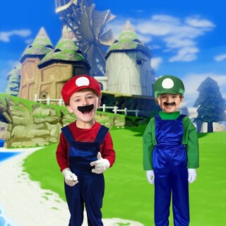 Foto 2 | Foto 2 | Cosplay De Fontanero - Disfraz De Halloween - Disfraces Mario Luigi Personajes - Trajes Para Niñas Y Niños