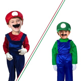 Foto 3 | Foto 3 | Cosplay De Fontanero - Disfraz De Halloween - Disfraces Mario Luigi Personajes - Trajes Para Niñas Y Niños
