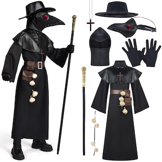 Foto 1 | Foto 1 | Costume Spooktacular Creations Black Plague Doctor Kids 10 En 1 - Venta Internacional.