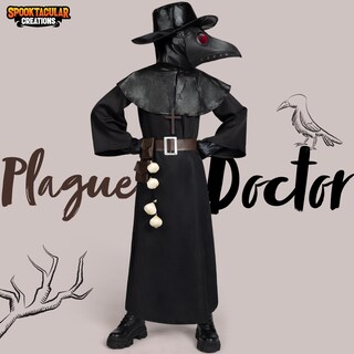 Foto 2 | Foto 2 | Costume Spooktacular Creations Black Plague Doctor Kids 10 En 1 - Venta Internacional.