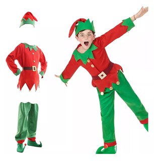 Foto 2 | Foto 2 | Disfraz Duende Navideño Elfo Posadas Ayudante De Santa Niños De 4 A 6 Años