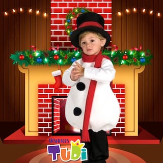 Foto 3 | Foto 3 | Disfraz Muñeco De Nieve Con Sombrero - Disfraces De Navidad Para Niñas Y Niños - Vestuario Mono De Nieve - Traje Navideño