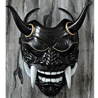 Foto 1 | Foto 1 | Máscara De Diablo De Látex Para Halloween, Kabuki, Samurái, Hannya Oni Noh - Venta Internacional.