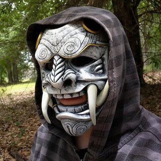 Foto 2 | Foto 2 | Máscara De Diablo De Látex Para Halloween, Kabuki, Samurái, Hannya Oni Noh - Venta Internacional.