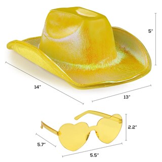 Foto 2 | Foto 2 | Accesorios Para Disfraz De Vaquera, Divertido Sombrero Dorado Iluminado - Venta Internacional.