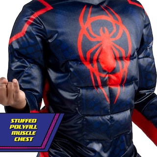 Foto 2 | Foto 2 | Disfraz Jazwares Marvel Spider-man Miles Morales Youth Blue - Venta Internacional.