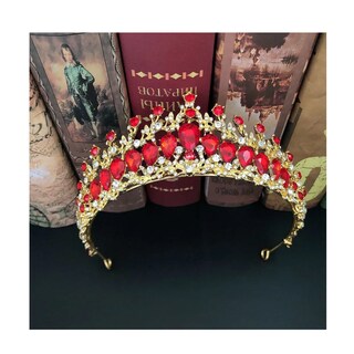 Foto 3 | Foto 3 | Coronas Reina Para Niña Princesa Tiaras De Boda Tocado Novia Lab.g Rojo
