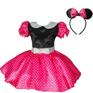 Foto 1 | Foto 1 | Disfraz Vestido Estilo Mimi Minnie Mouse Rosa Incluye Orejas Rosa