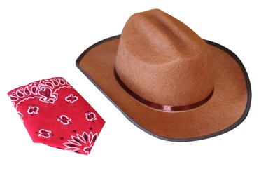 Foto 1 | Foto 1 | Sombrero Vaquero Aeromax Junior Con Bandana Marrón - Venta Internacional.