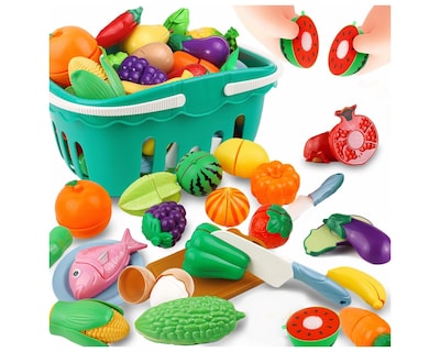 Foto 1 | Foto 1 | Juguetes Para Cortar Frutas Y Verduras Bluelander 30 Pz Color Varios Cognitivo Y Perceptual Juguetes De Cocina No Tóxicos