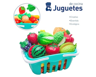 Foto 2 | Foto 2 | Juguetes Para Cortar Frutas Y Verduras Bluelander 30 Pz Color Varios Cognitivo Y Perceptual Juguetes De Cocina No Tóxicos