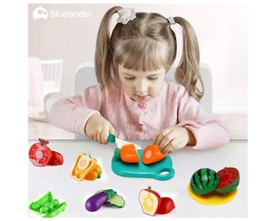Foto 7 | Foto 7 | Juguetes Para Cortar Frutas Y Verduras Bluelander 30 Pz Color Varios Cognitivo Y Perceptual Juguetes De Cocina No Tóxicos