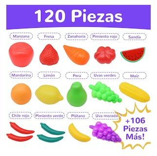 Foto 4 | Foto 4 | Kit De Juguetes De Cocina De Niños Para Cortar Frutas 120 Pzs