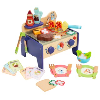 Foto 1 | Foto 1 | Juego De Barbacoa Y Ensalada De Madera Playset Bluey De 33 Piezas Para Niños Mayores De 3 Años - Venta Internacional.