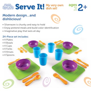 Foto 6 | Foto 6 | Set De Platos Learning Resources ¡new Sprouts Serve It! 24 Piezas - Venta Internacional.