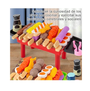 Foto 3 | Foto 3 | Juguetes De Cocina Para Niños, Frutas Y Verduras, Fondue 100 Pzs Nude Colores