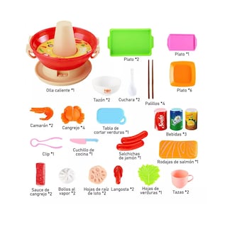 Foto 2 | Foto 2 | Juguetes Cocina Para Niños, Frutas Y Verduras, Fondue 100 Pzs Colores