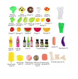Foto 3 | Foto 3 | Juguetes Cocina Para Niños, Frutas Y Verduras, Fondue 100 Pzs Colores