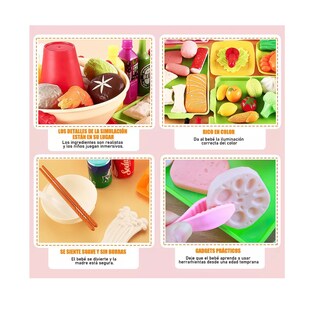 Foto 3 | Foto 3 | Juguetes de Cocina Frutas y Verduras Fondue 100 piezas para Niños