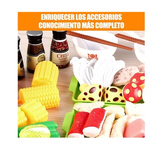 Foto 4 | Foto 4 | Juguetes de Cocina Frutas y Verduras Fondue 100 piezas para Niños