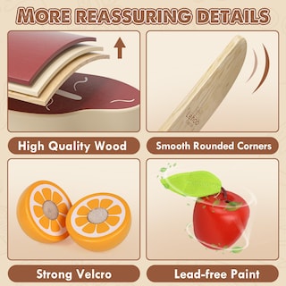 Foto 6 | Foto 6 | Juego De Comida De Madera Lehoo Castle Con 23 Accesorios De 3 A 5 Años - Venta Internacional.