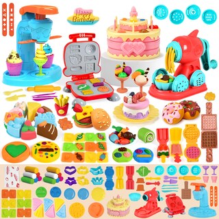Foto 1 | Foto 1 | Set De Masa Aprilwolf, 70 Unidades, 4 En 1, Para Niños Con Máquina Para Hacer Helados - Venta Internacional.