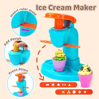 Foto 2 | Foto 2 | Set De Masa Aprilwolf, 70 Unidades, 4 En 1, Para Niños Con Máquina Para Hacer Helados - Venta Internacional.